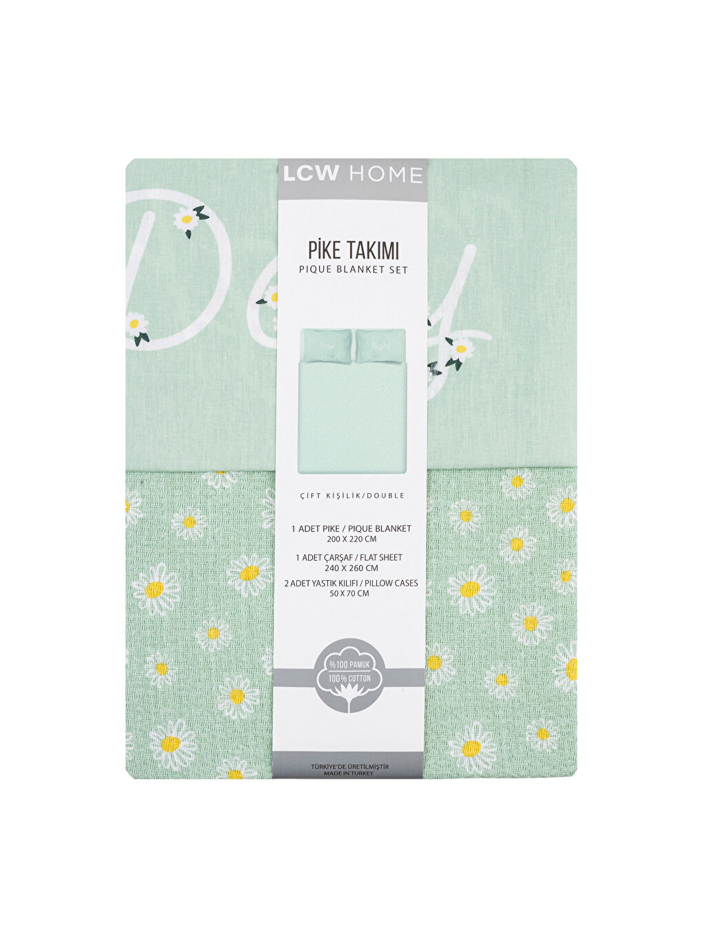 Štampani pamučni dupli pikirani prekrivač set-6