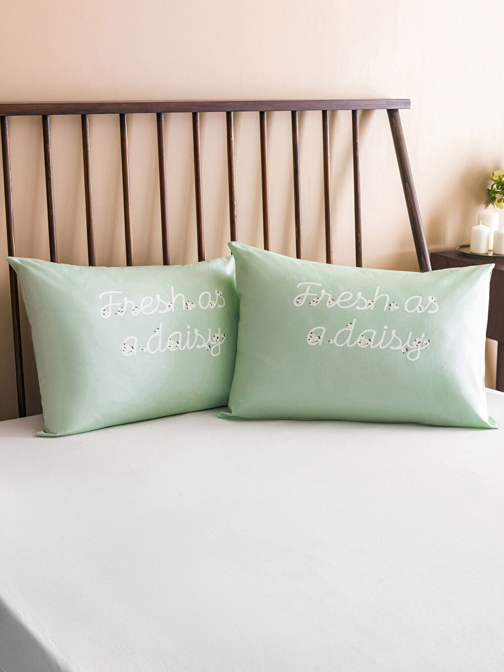 Fețe de Pernă Imprimate din Bumbac, Set 2 Bucăți, 50x70 cm