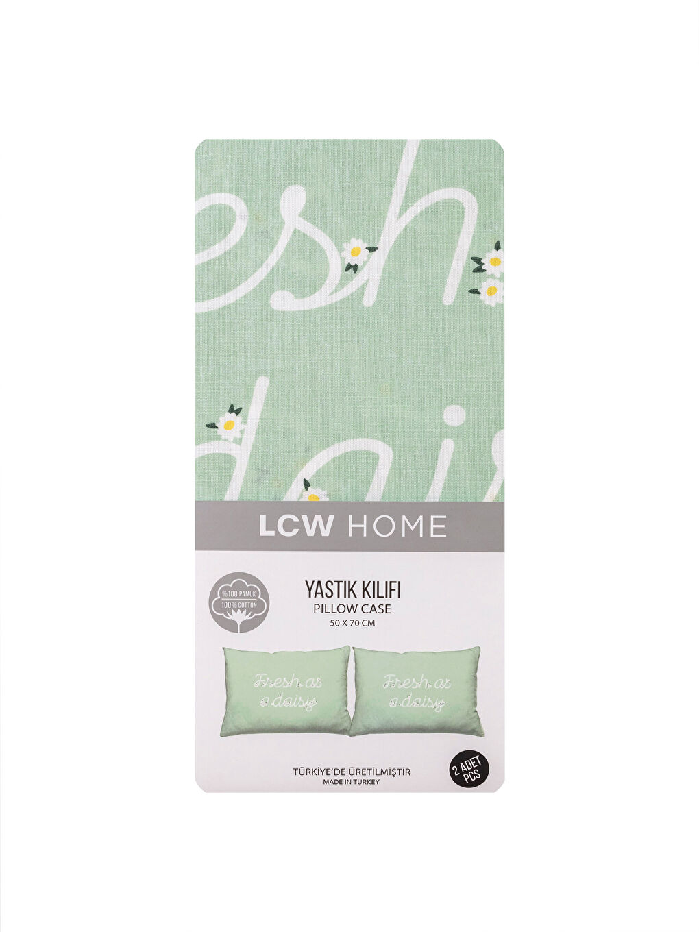 Fețe de Pernă Imprimate din Bumbac, Set 2 Bucăți, 50x70 cm-3