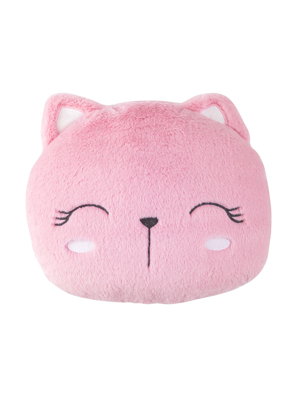 Coussin bébé en peluche brodé Chat 35x45 cm-3