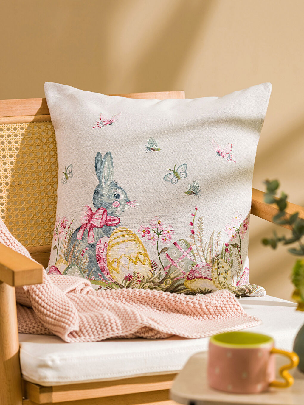 Karışık Desenli Kırlent Kılıfı 45x45 cm