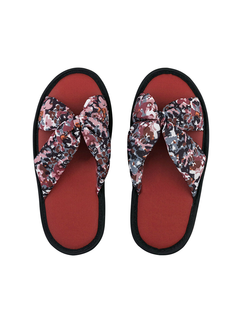 Karışık Desenli Önü Açık Kadın Ev Terliği-5