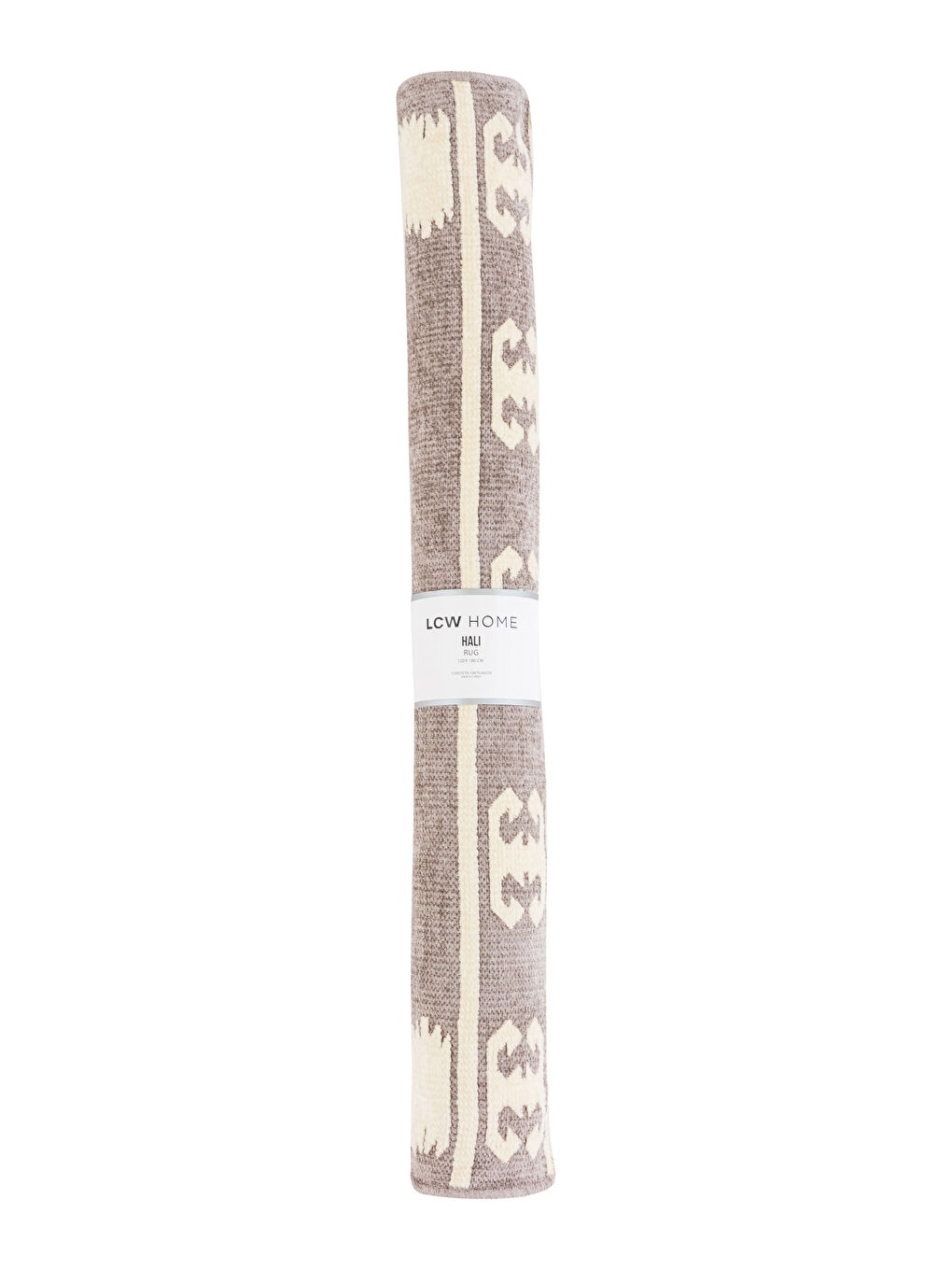LCW HOME Gri Etnik Desenli Saçaklı Halı 120x180 cm - 4