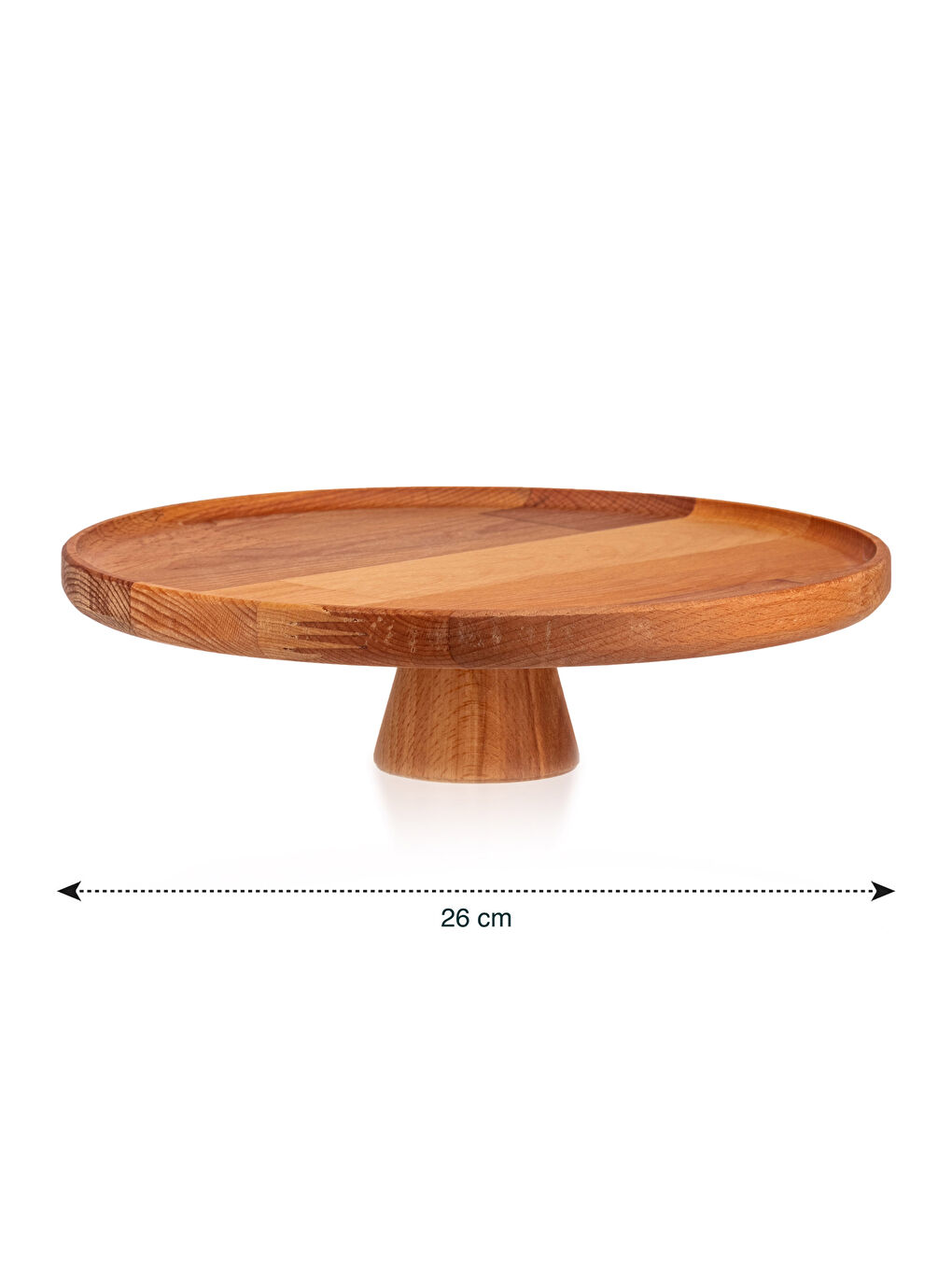 Kahverengi Ayaklı Ahşap Kek Standı 26 cm-3