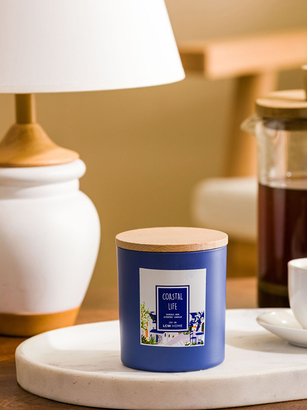 Karışık Kapaklı Kokulu Dekoratif Bardak Mum 190 g-2