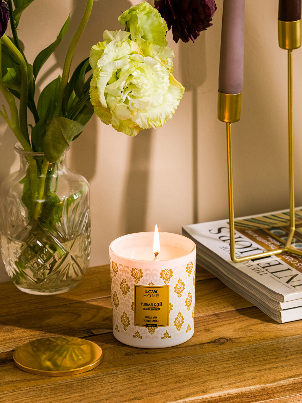 Lcw Home Bougie Décorative en Verre Parfumée avec Couvercle 190 g -S3EH63Z8-F9C