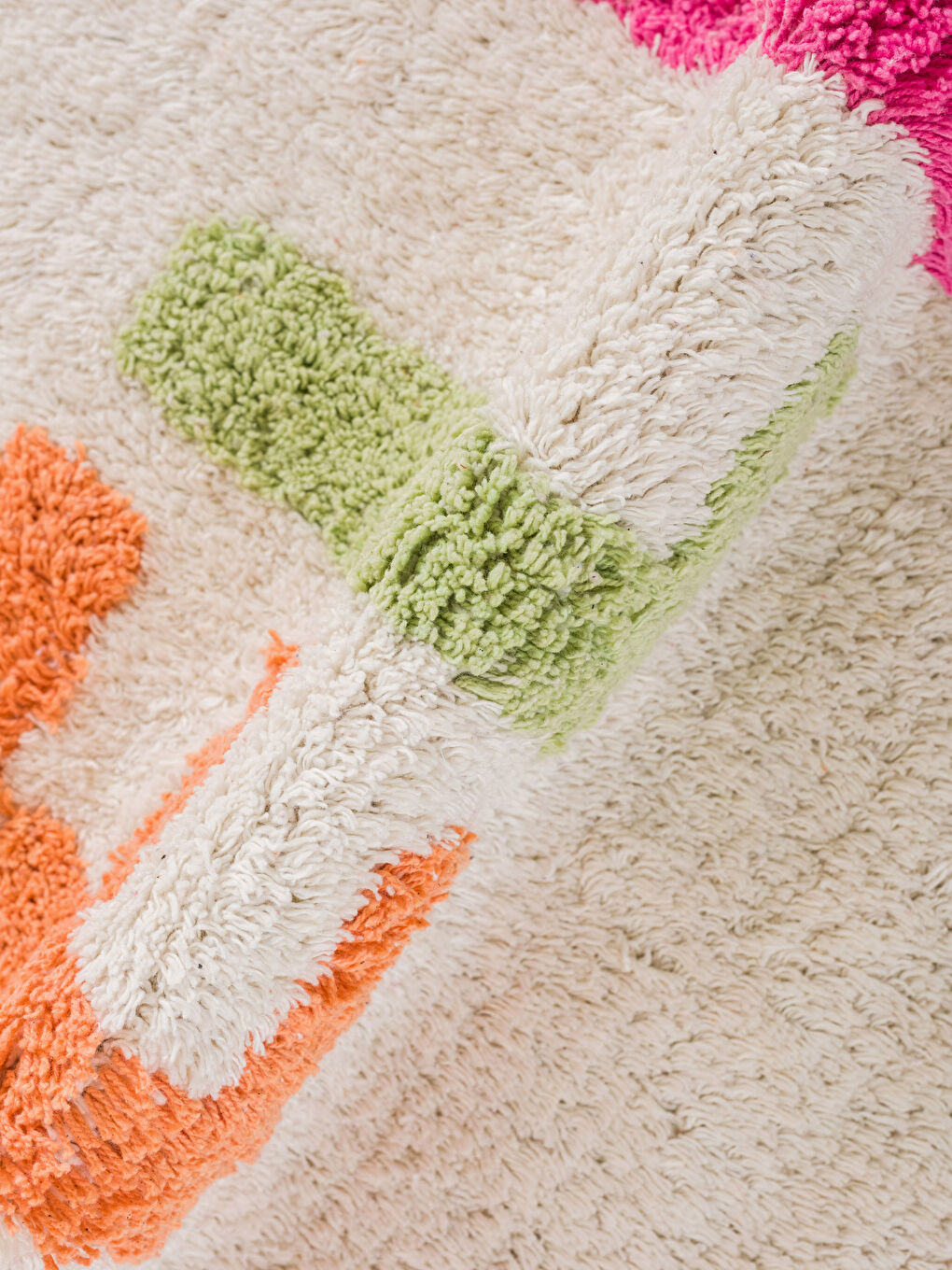 Pembe Nakışlı Banyo Paspası 50x70 cm-2