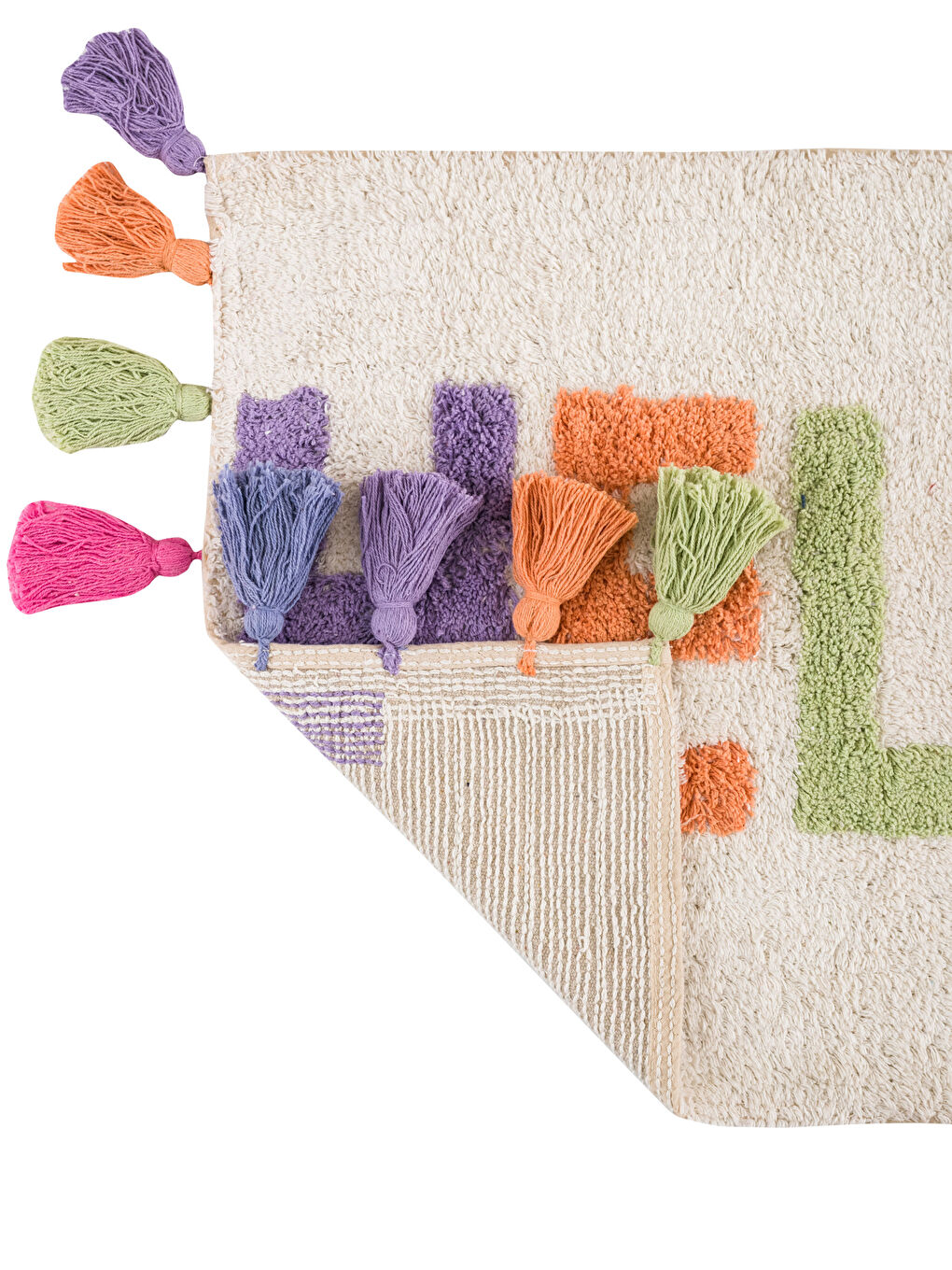 Pembe Nakışlı Banyo Paspası 50x70 cm-3