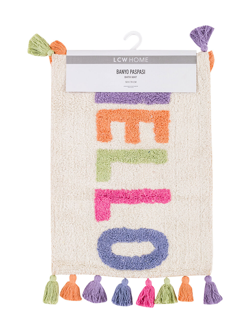 Pembe Nakışlı Banyo Paspası 50x70 cm-4