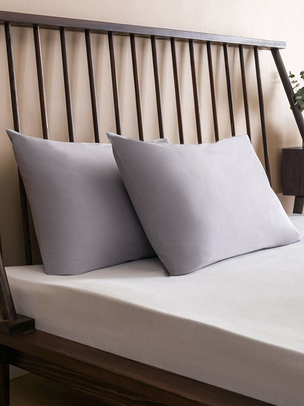 غطاء وسادة قطن سادة 2 قطعة 50x70 سم