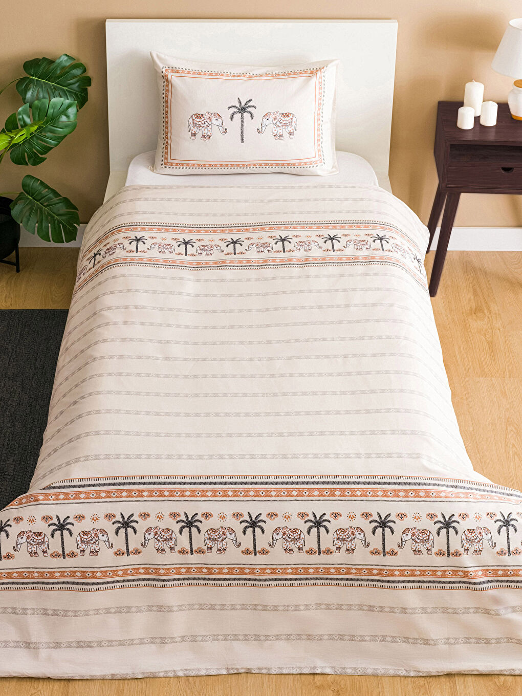 Karışık Pamuklu Tek Kişilik Nevresim Seti-1