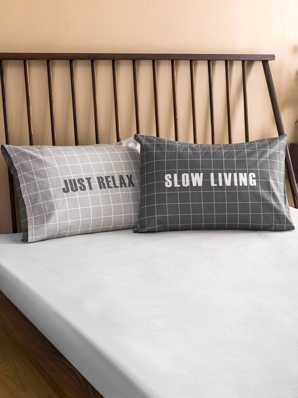 Fețe de Pernă din Bumbac cu Model 2 Bucăți 50x70 cm