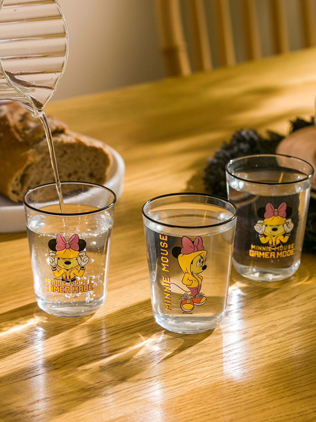 LCW HOME Minnie Mouse Printed Glass Cup Set 3 Pcs 250 Ml -S3ES03Z4-F9C