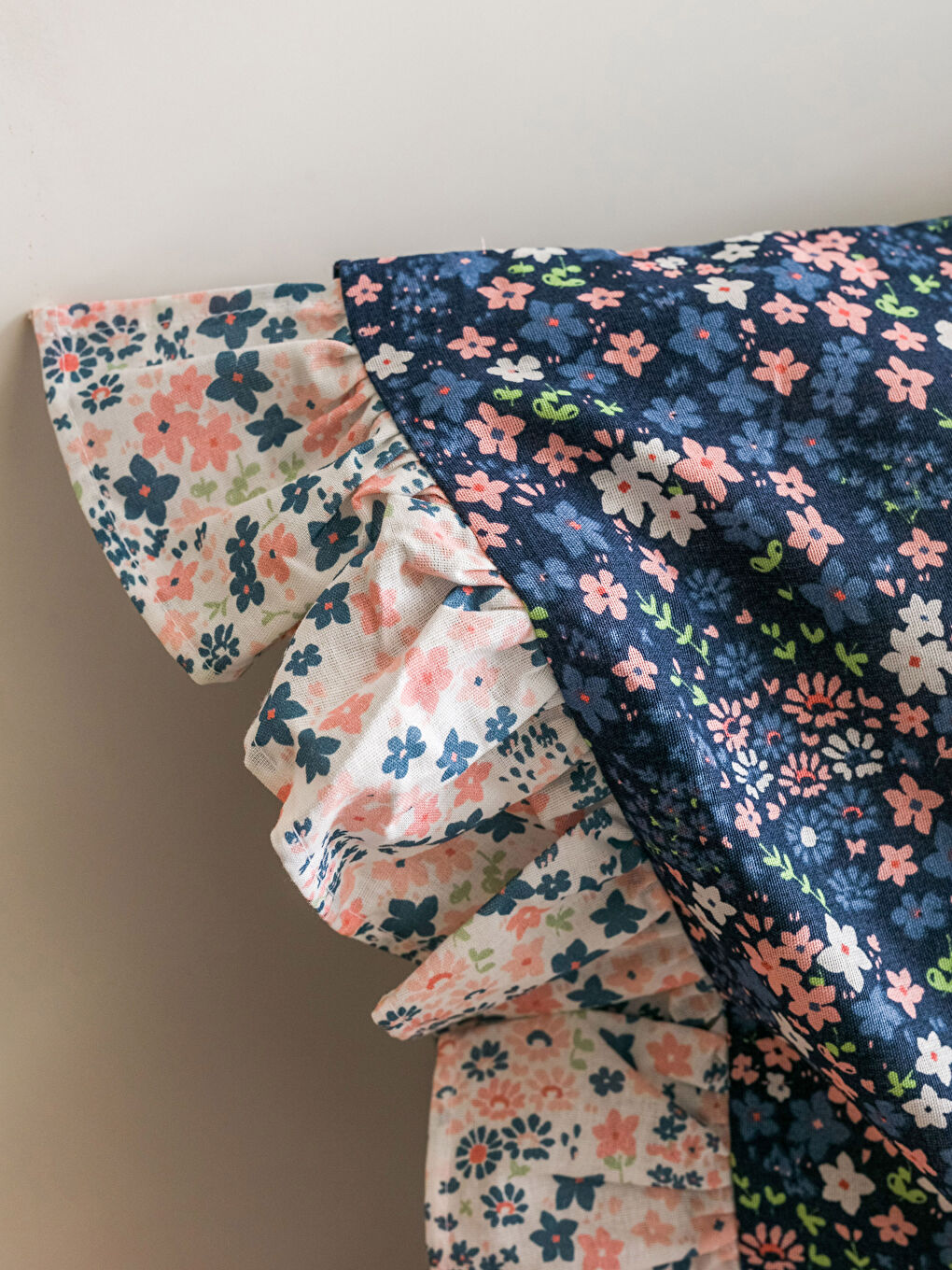 Karışık Çiçek Desenli Tek Kişilik Pike Seti-3