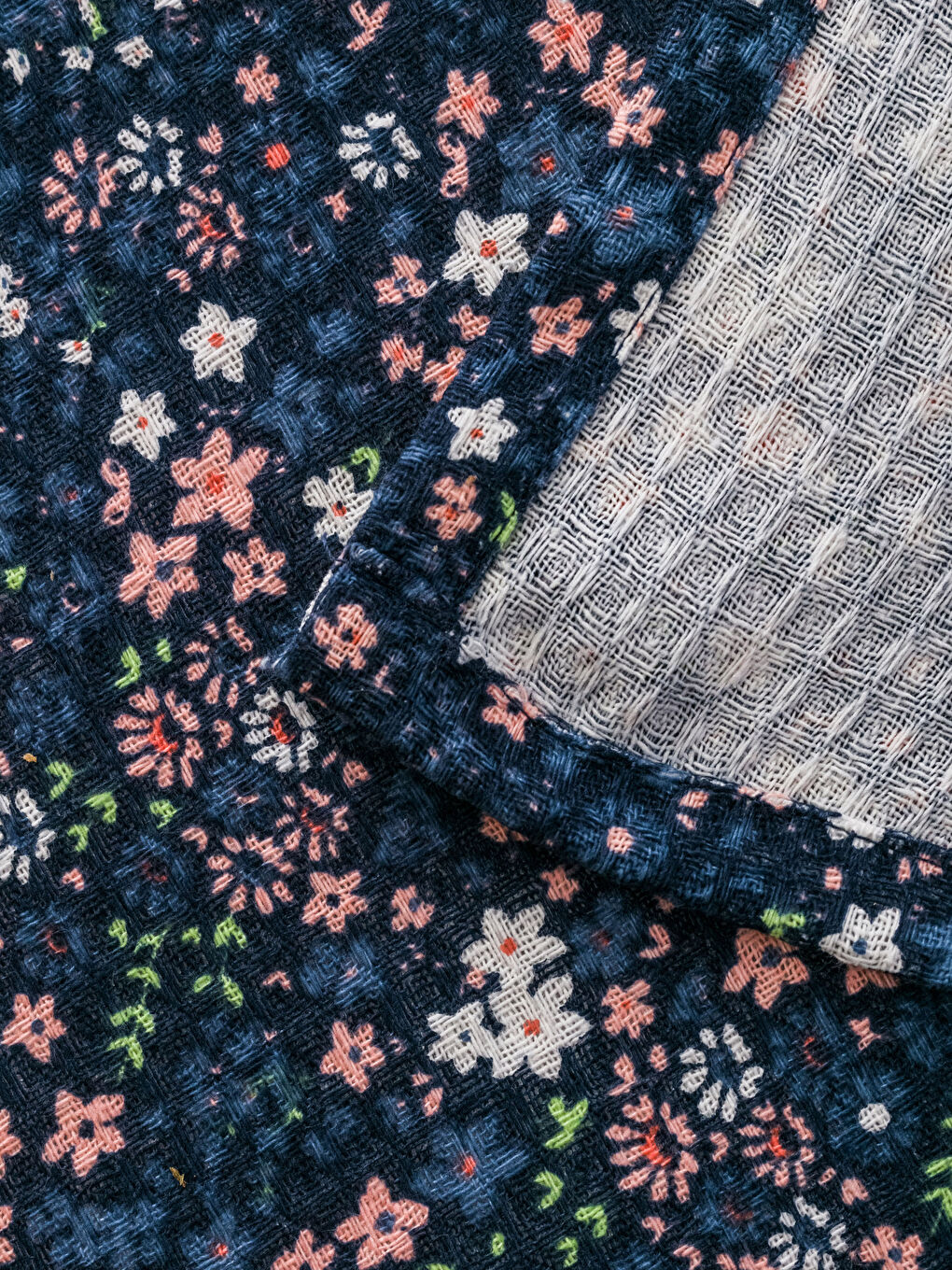 Karışık Çiçek Desenli Tek Kişilik Pike Seti-5