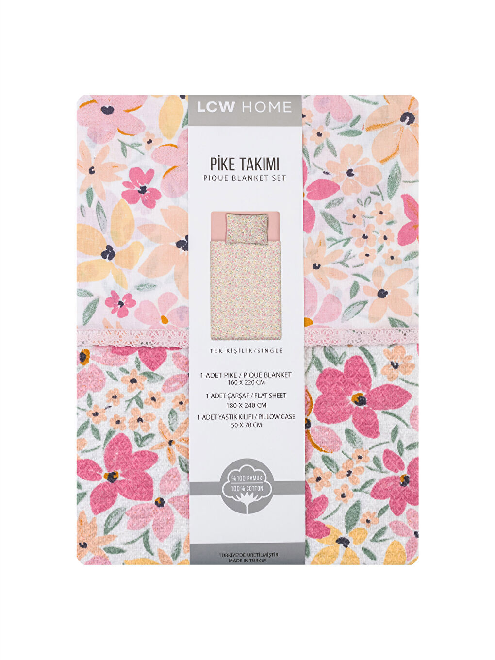 Einzelnes Piqué-Set mit Muster-7