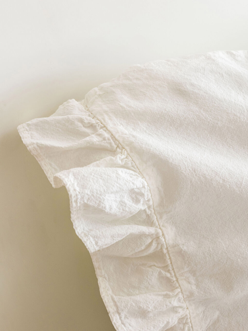 Beyaz Fırfır Detaylı Tek Kişilik Nevresim Seti-3