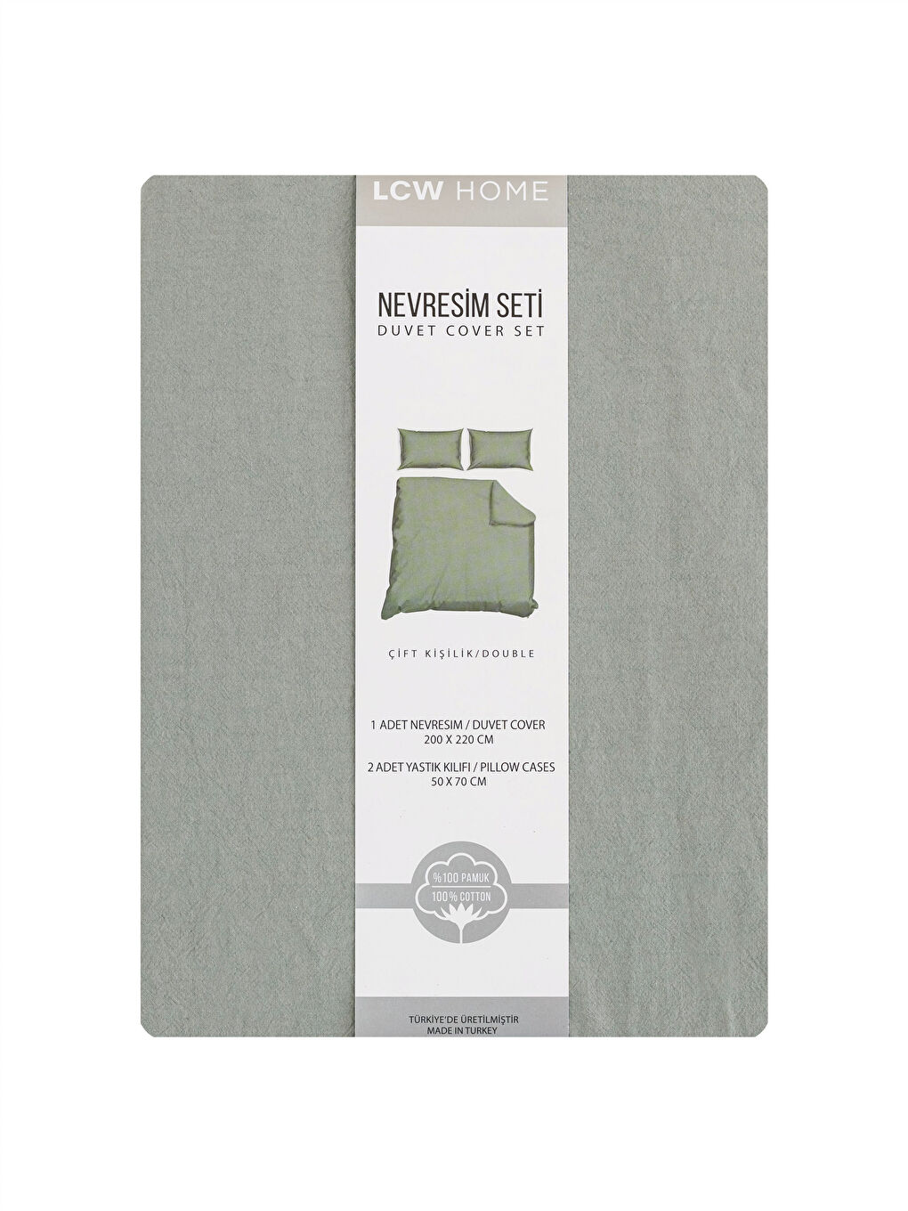 Однотонный хлопковый комплект двуспального постельного белья-6