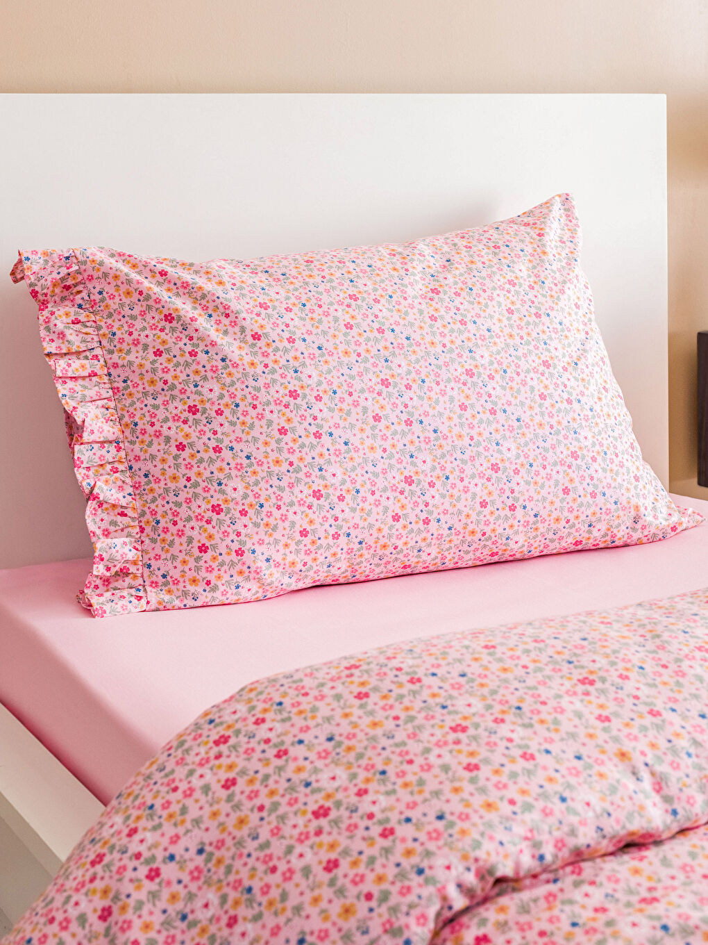 LCW HOME Floral Patterned Ranforce Single Duvet Cover Set -S3ES39Z8-F9C