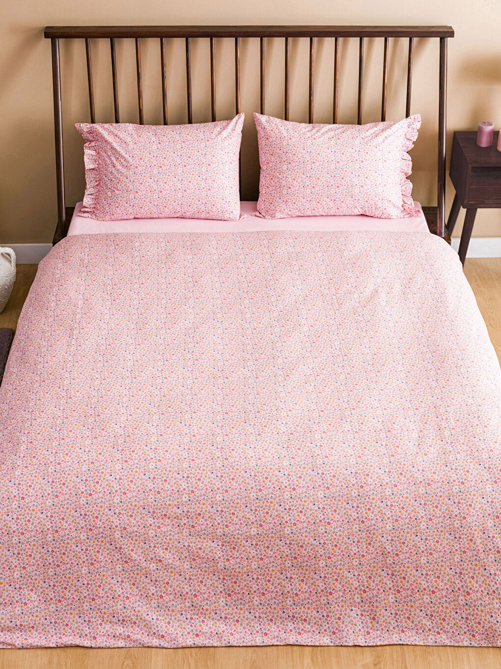 Karışık Çift Kişilik Desenli Ranforce Nevresim Takımı-1