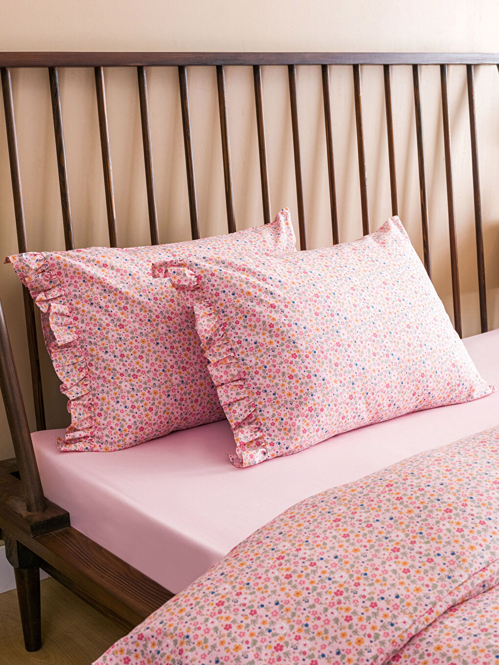 Karışık Çift Kişilik Desenli Ranforce Nevresim Takımı-2