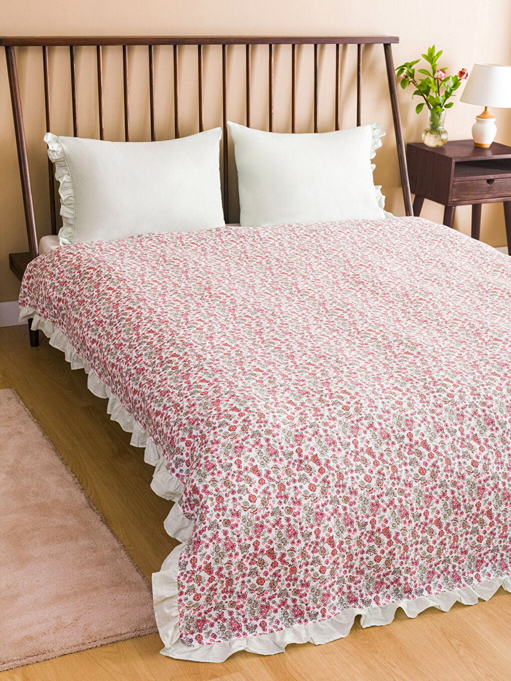 Floral Patterned Double Pique Set. -S3ES69Z8-F9C