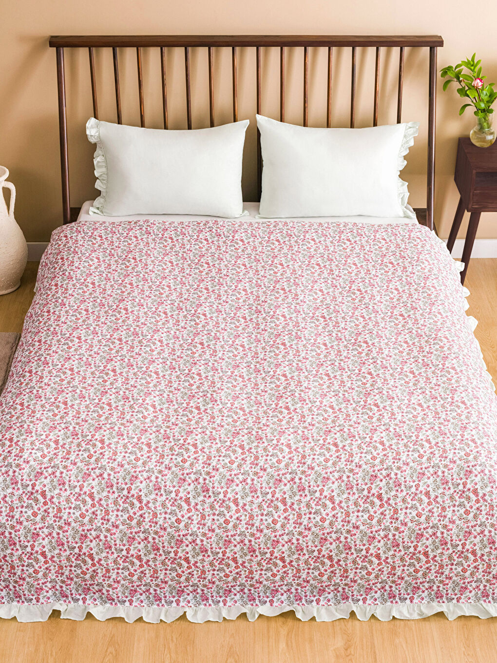 Floral Patterned Double Pique Set. -S3ES69Z8-F9C