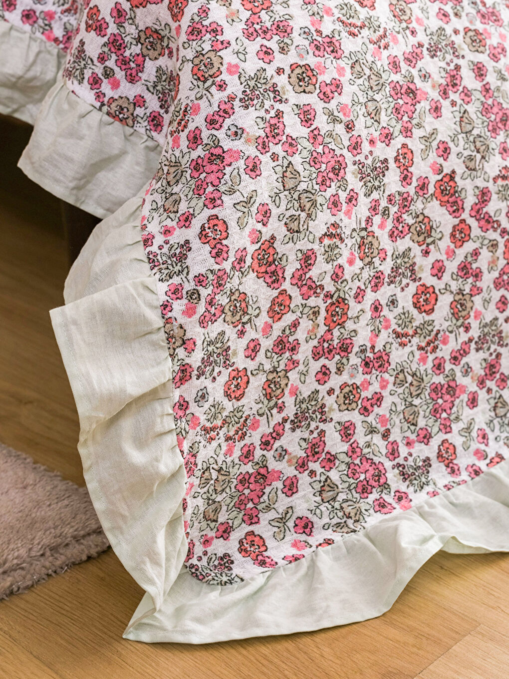 Floral Patterned Double Pique Set. -S3ES69Z8-F9C