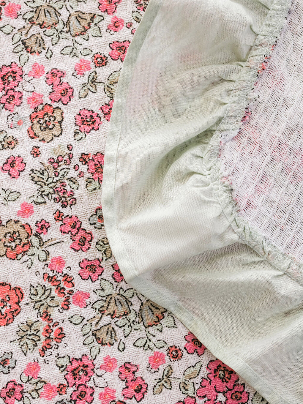 Floral Patterned Double Pique Set. -S3ES69Z8-F9C