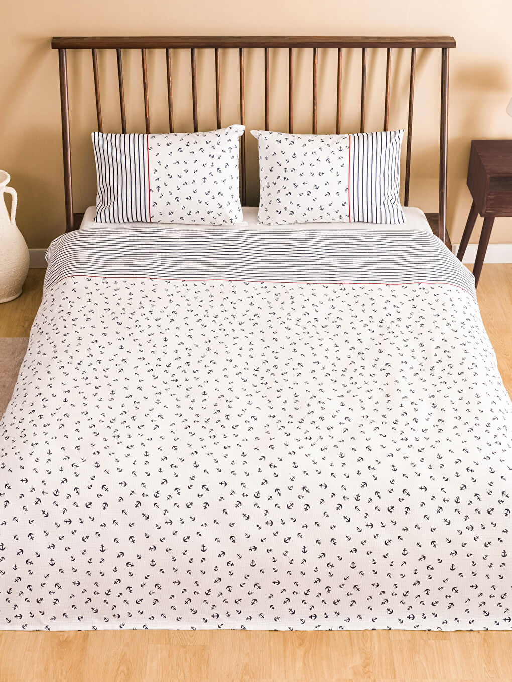 Patterned Double Pique Bedspread Set-1