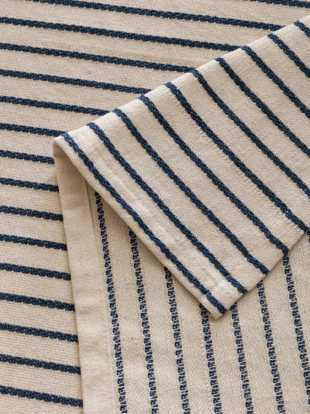 İndigo Çizgili Tek Kişilik Pike Seti-5