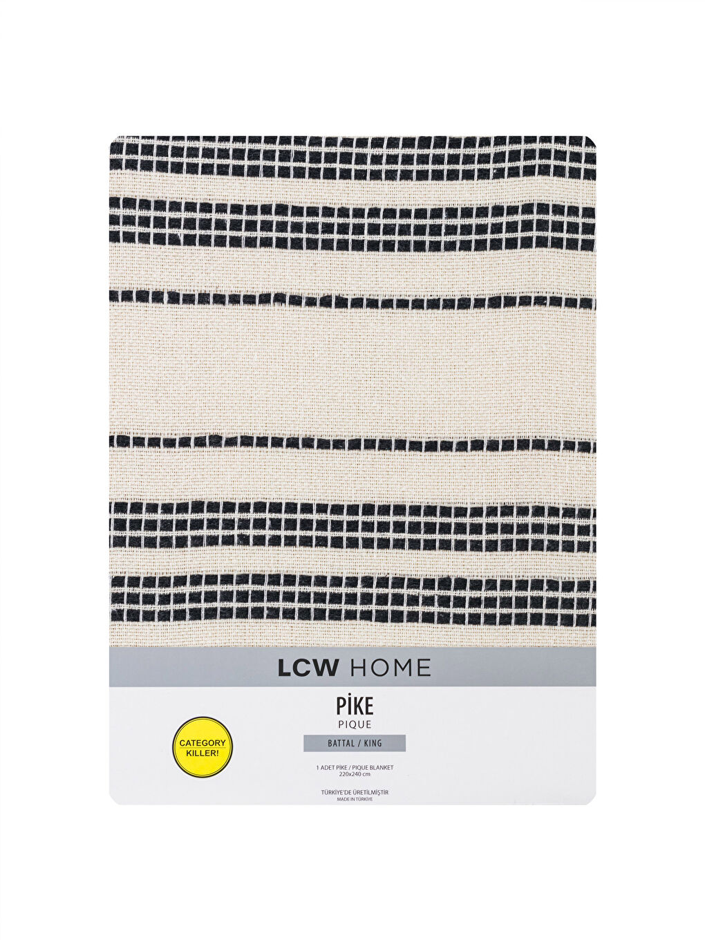 Striped Oversized Pique 220x240 Cm -S3ES78Z8-J0F