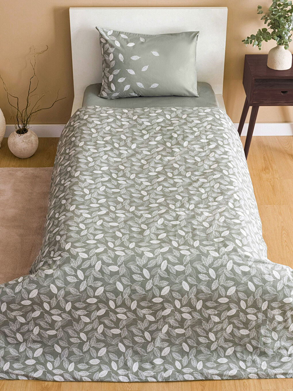 Printed Cotton Single Duvet Cover Set-1
