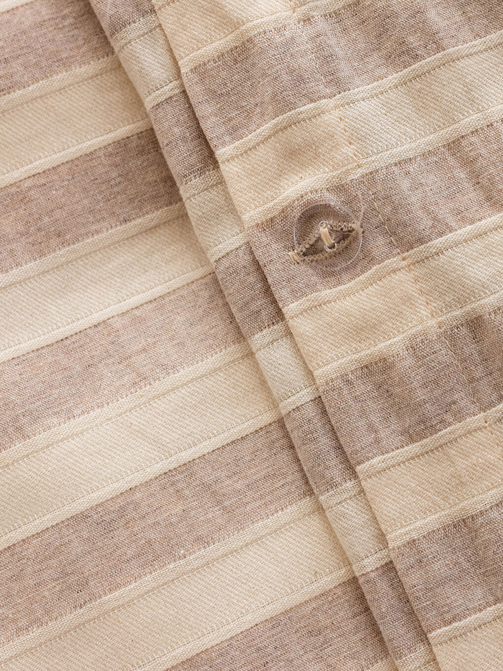 Bej Çizgili Çift Kişilik Nevresim Seti-5