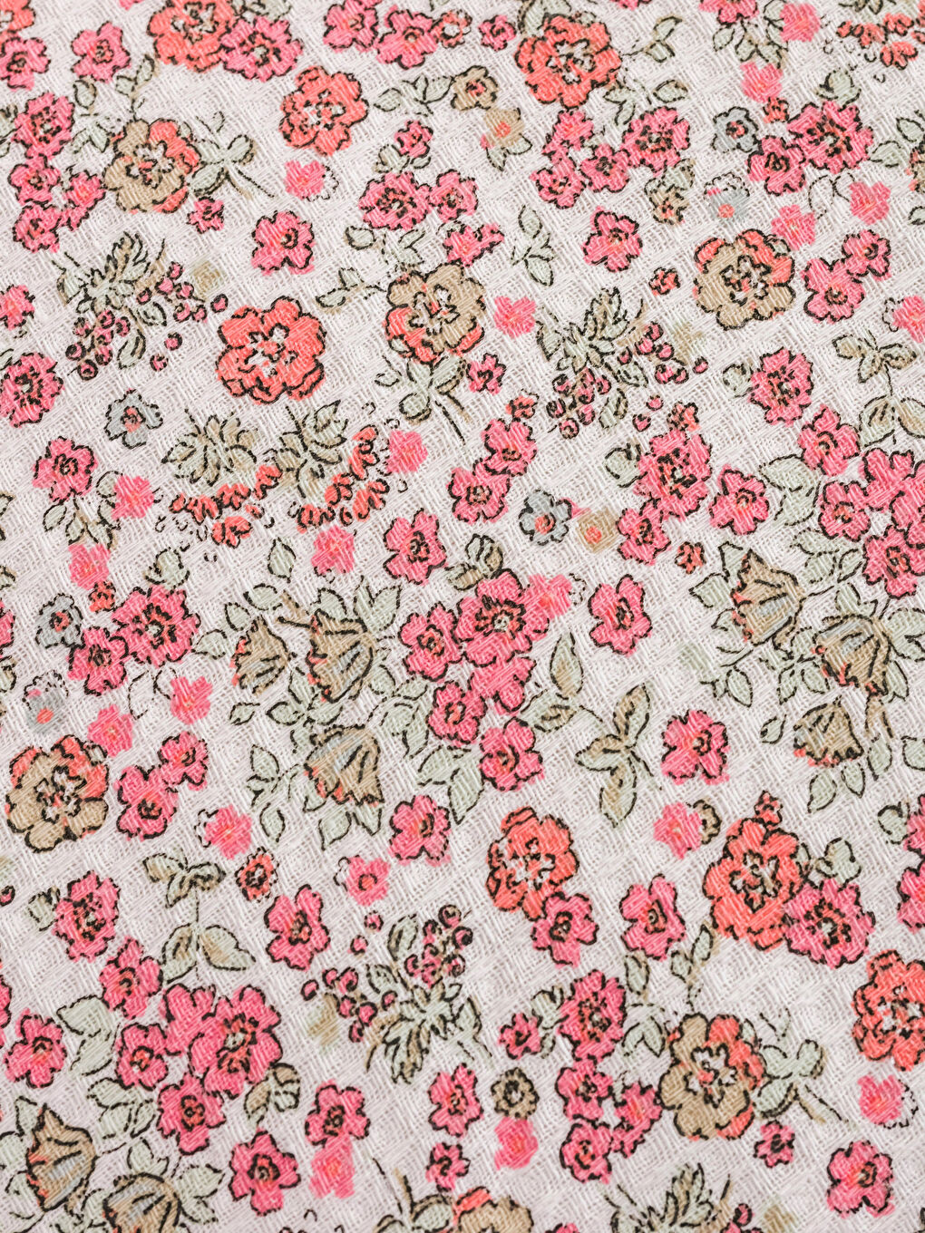 Karışık Çiçek Desenli Tek Kişilik Pike Seti-4