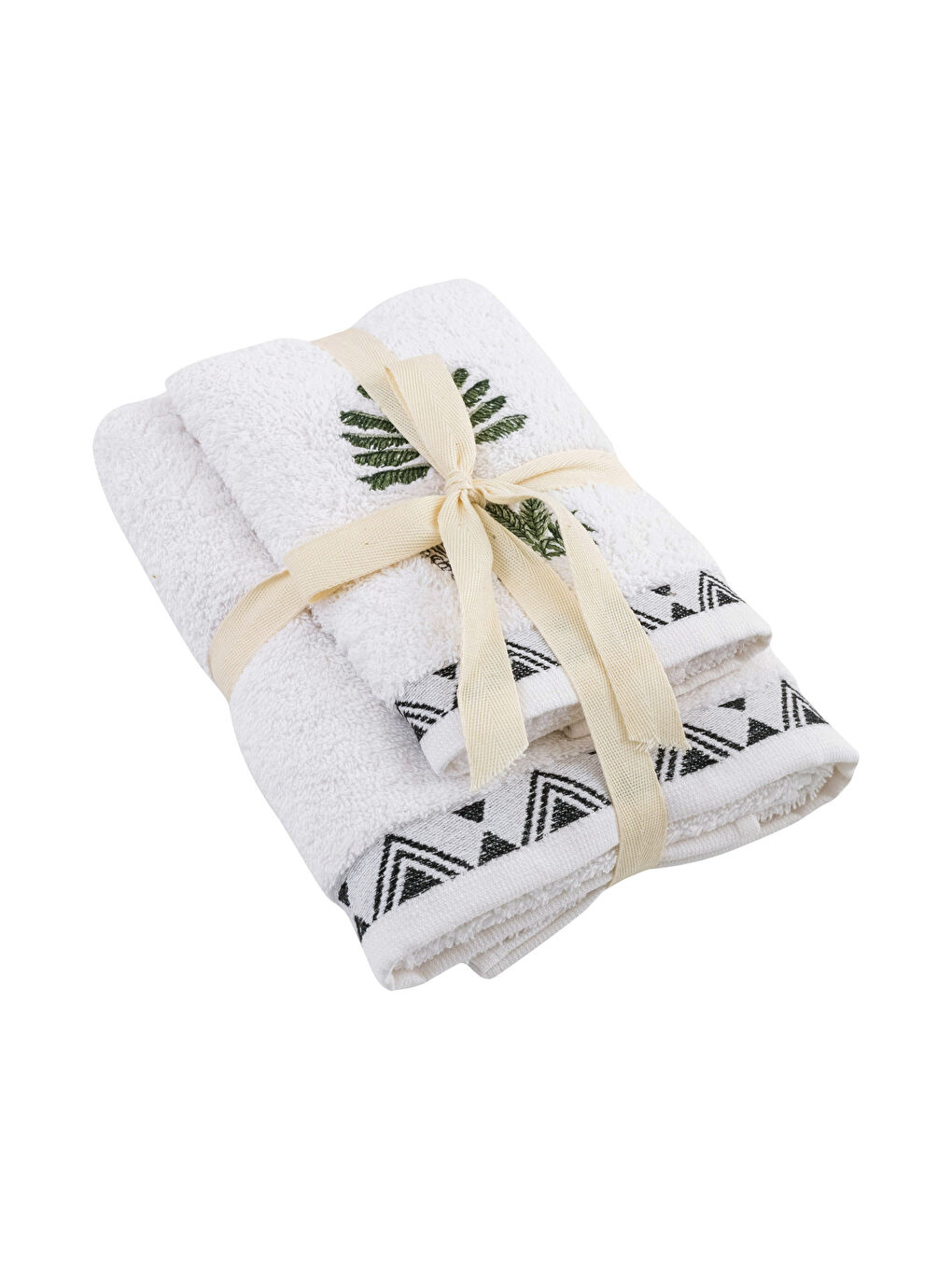 LCW HOME Beyaz Zebra Nakışlı Yüz Havlusu 2'li - 4