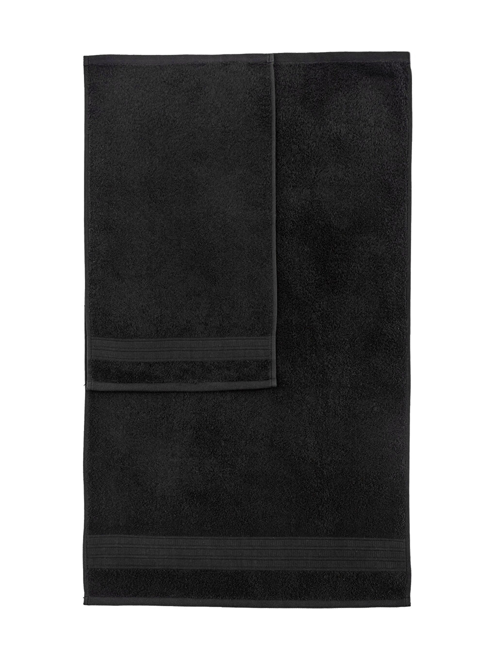 Siyah Düz Pamuklu Havlu Seti 2'li-5