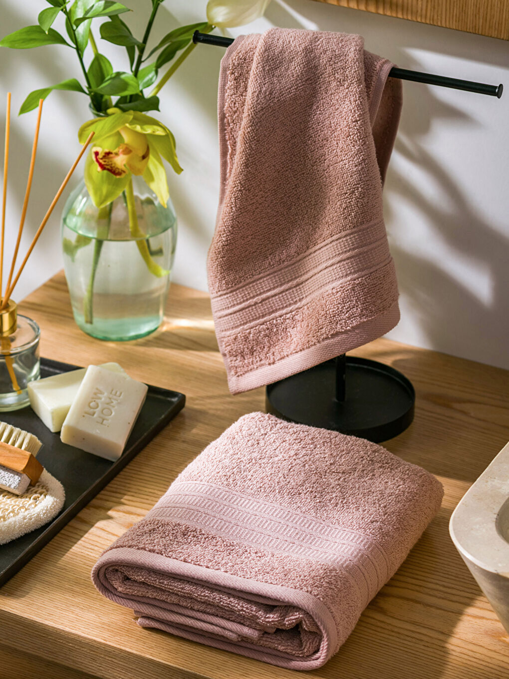 Plain Cotton Towel Set of 2