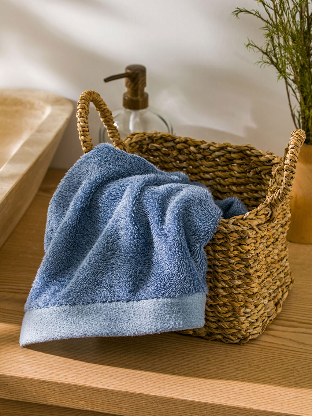 فوطه وجه بامبو سادة 50x80 سم