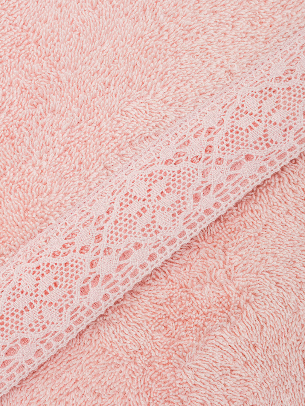 Lace Detailed Cotton Face Towel 50x80 Cm -S3EV05Z8-DRH