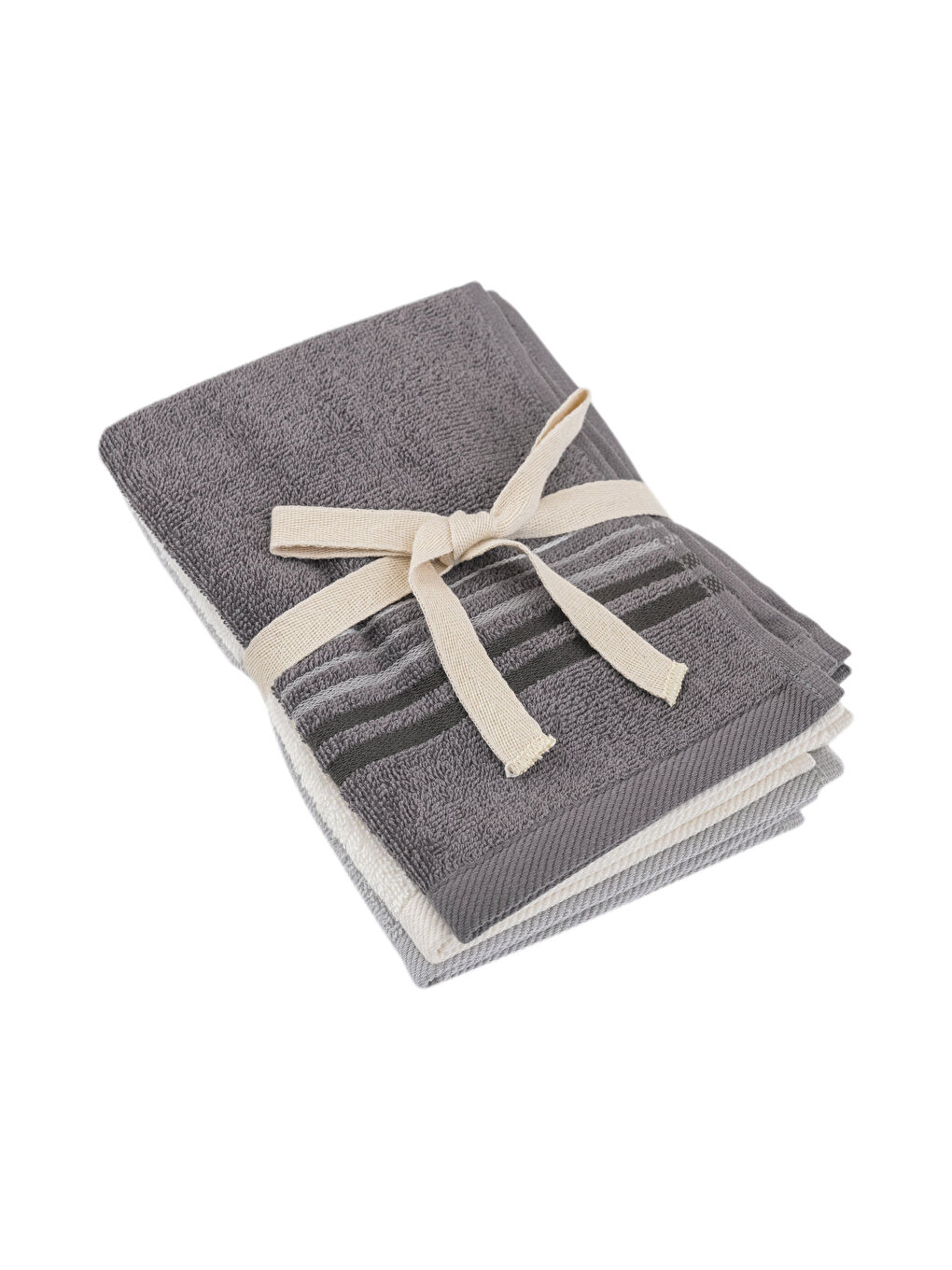 Serviette d'invité en coton rayée 3 pcs 30x50 cm-4