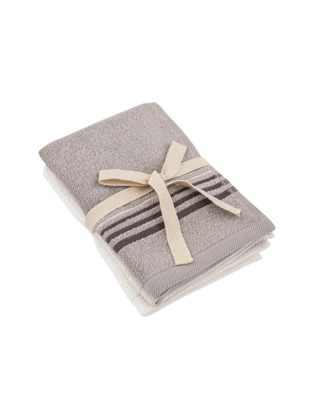 Serviette d'invité en coton rayée 3 pcs 30x50 cm-4