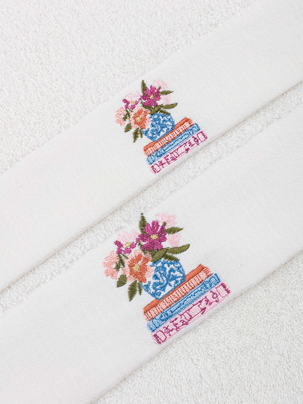 Cotton Embroidered Towel Set 2 Pack-3