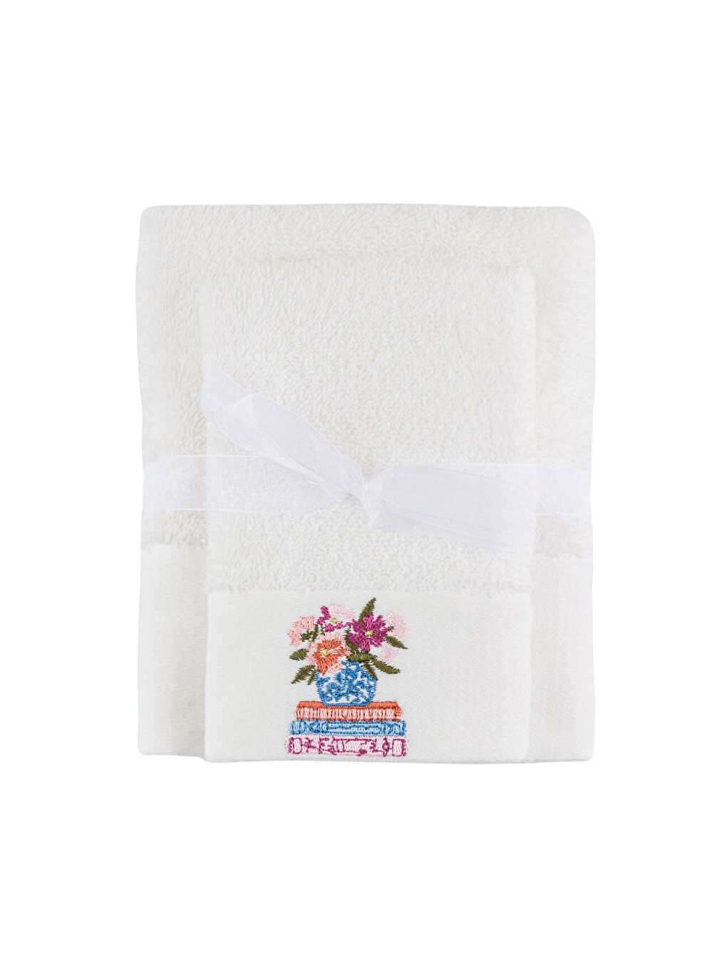 Cotton Embroidered Towel Set 2 Pack-4