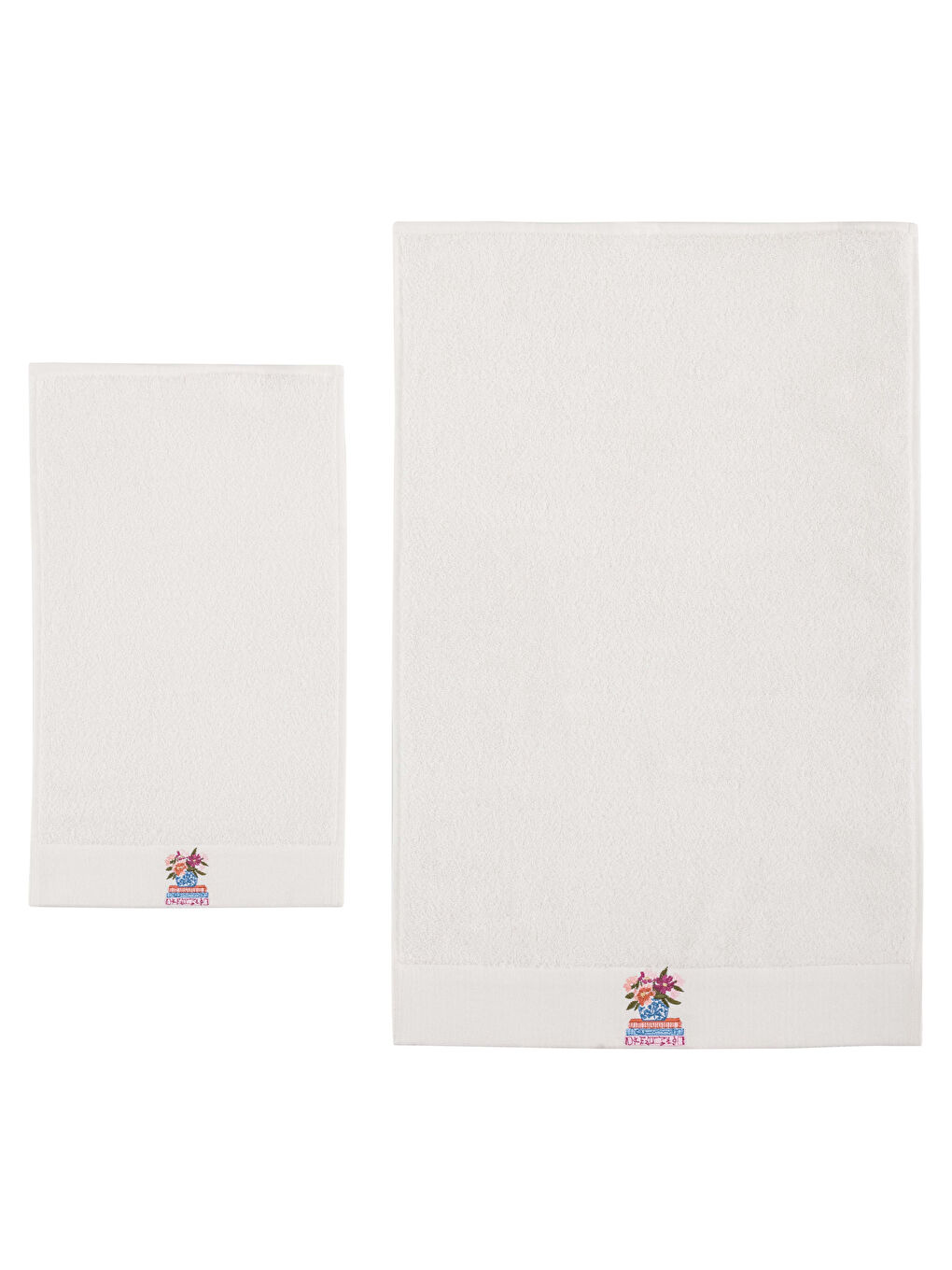 Cotton Embroidered Towel Set 2 Pack-5