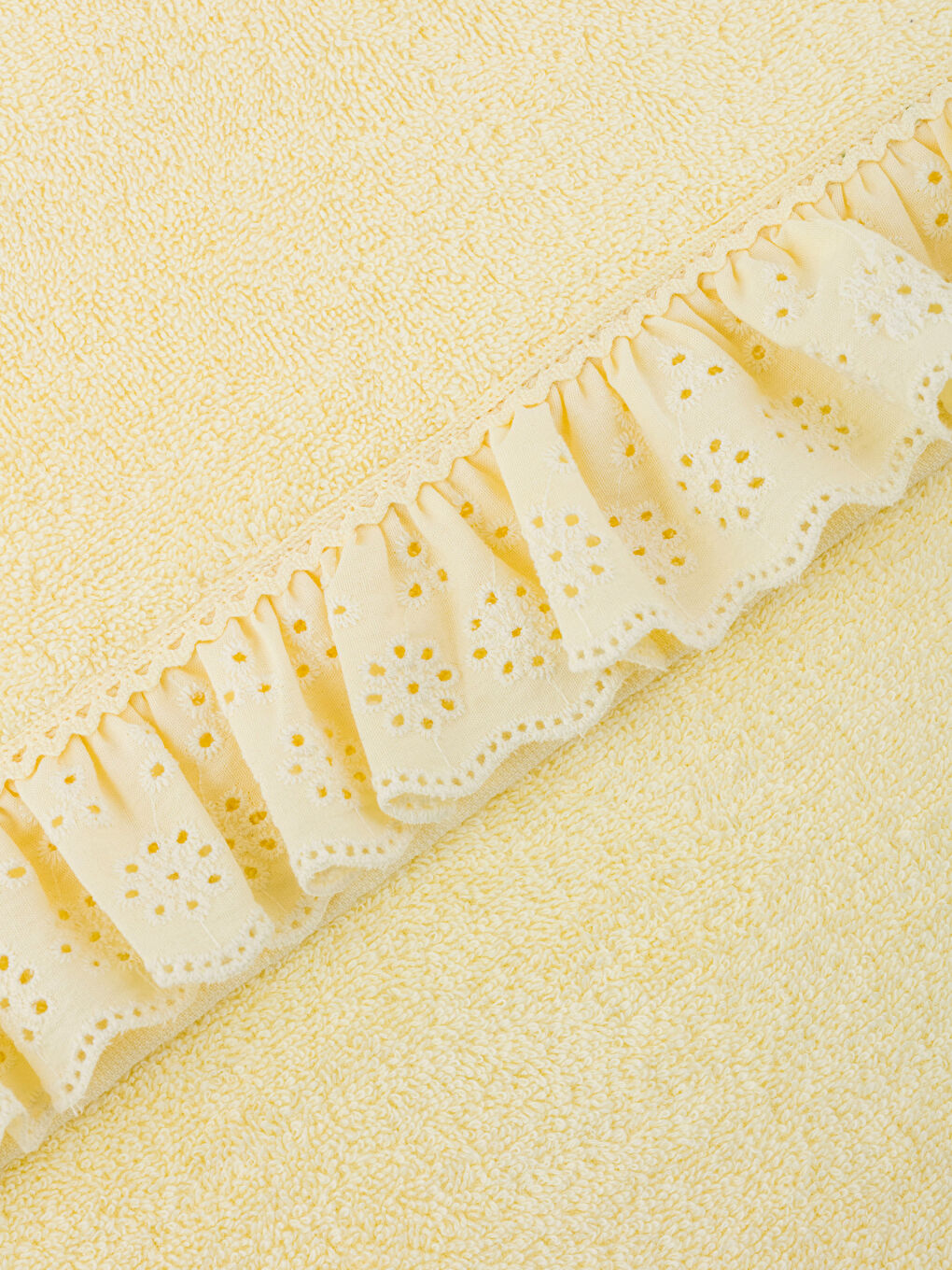 Frilly Lace Detailed Face Towel 50x80 Cm-3