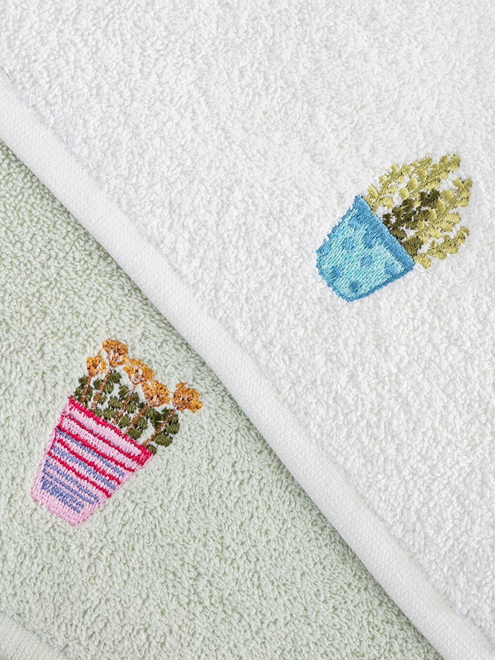 Embroidered Cotton Hand Towel 2 Pack 30x50 Cm-3
