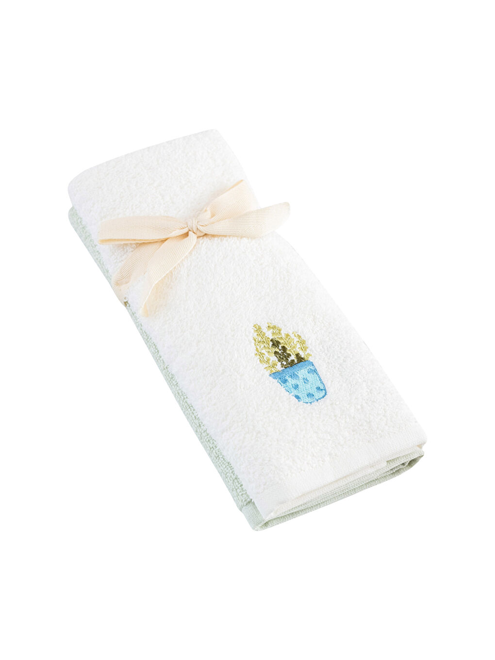 Embroidered Cotton Hand Towel 2 Pack 30x50 Cm-4