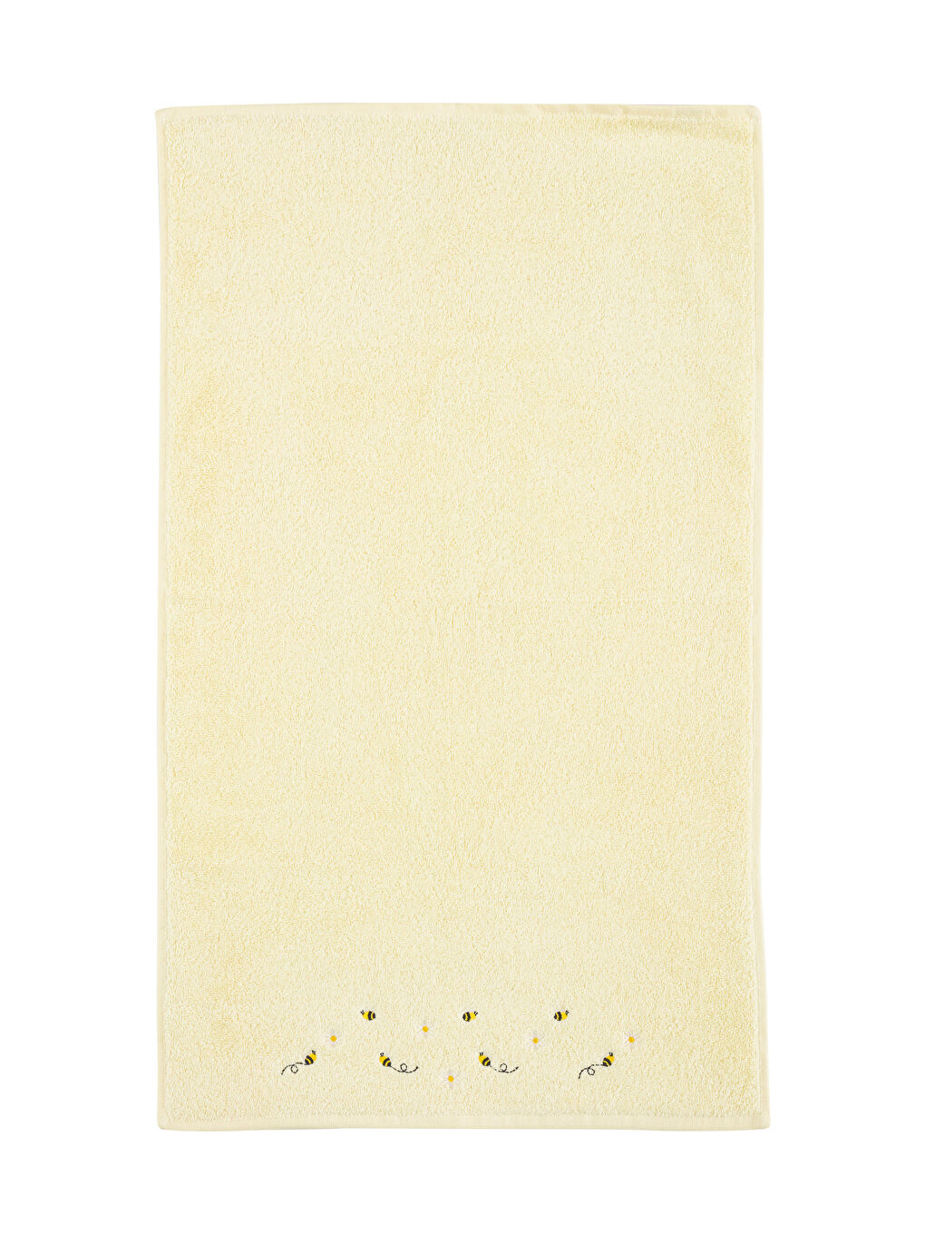 Sarı Arı Nakışlı Pamuklu Yüz Havlusu 50x80 cm-4