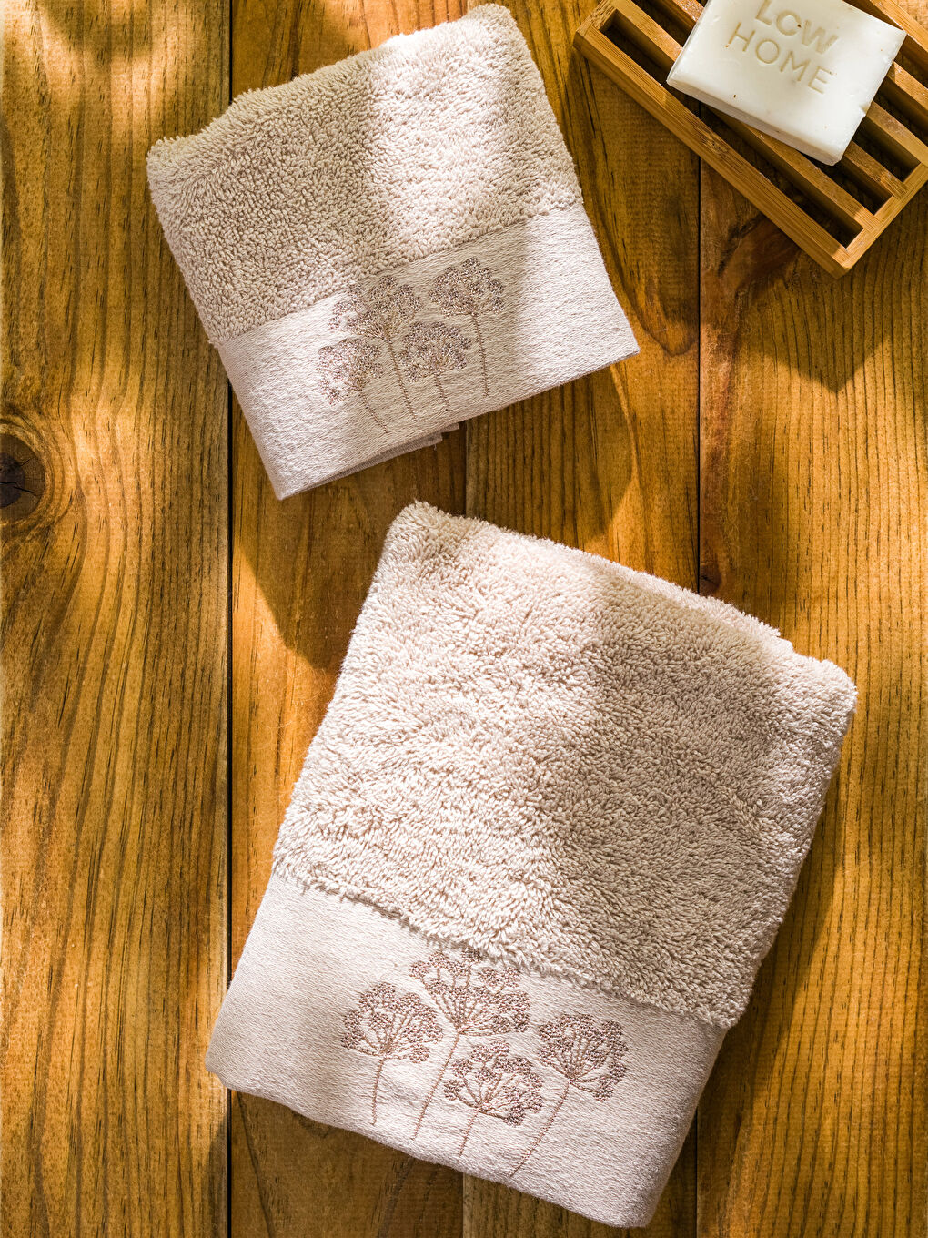 Cotton Embroidered Towel Set 2 Pack-2